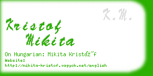 kristof mikita business card